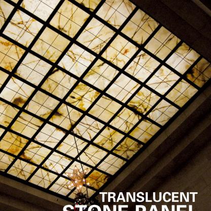 Glass Backed Stone Panel