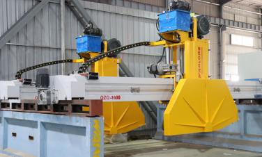 What are the main parts of the infrared bridge stone cutting machine